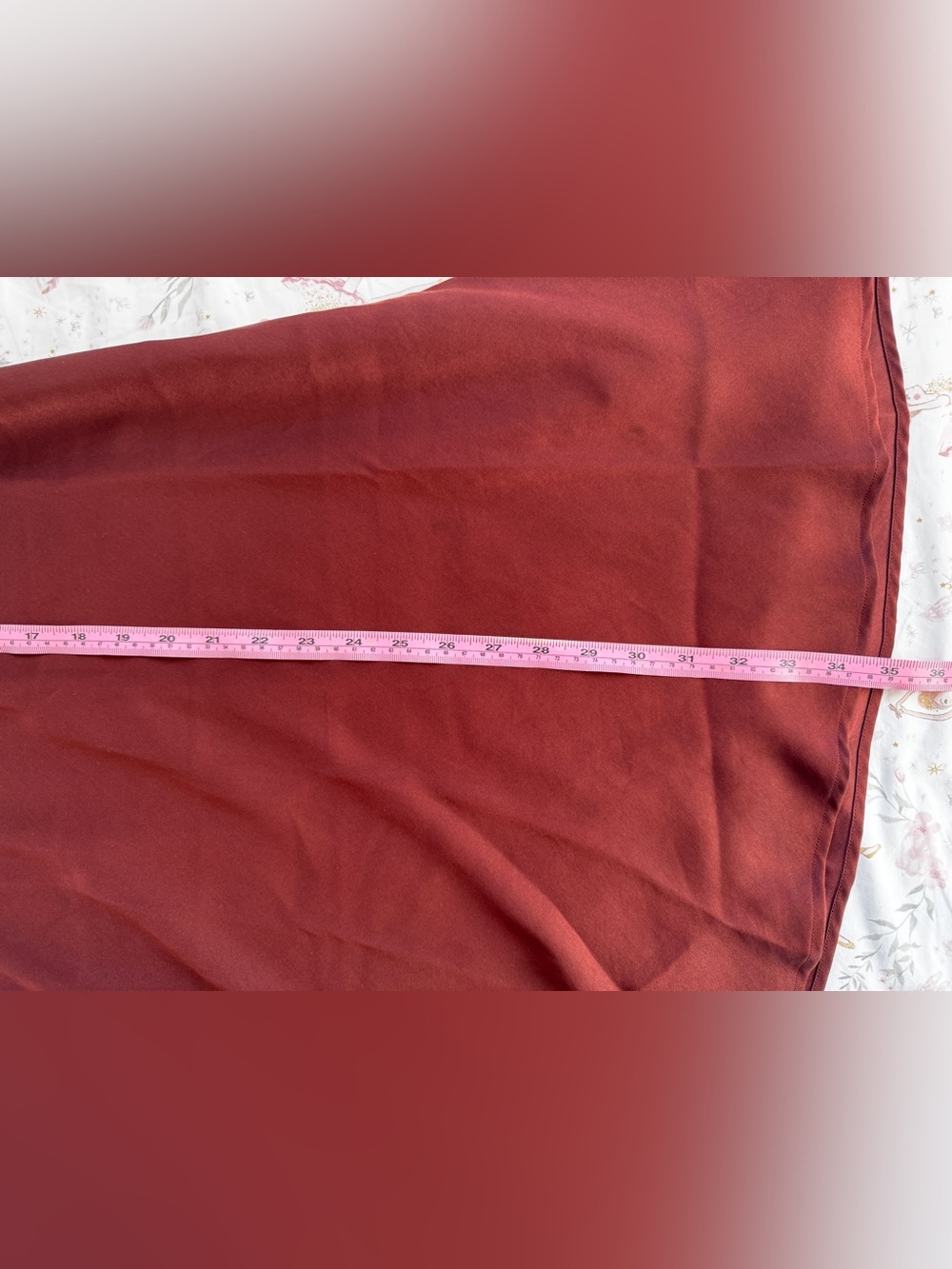 ANINE BING Bar Silk Skirt Bordeaux Burgundy 100% Silk Midi Size M - Picture 13 of 14